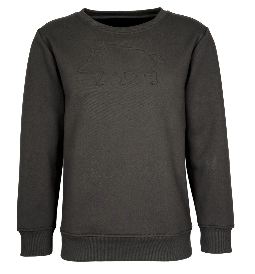 Das sportlich-elegante Sweatshirt mit attraktivem Keiler-Motiv, gehört in jeden Jäger-Kleiderschrank.